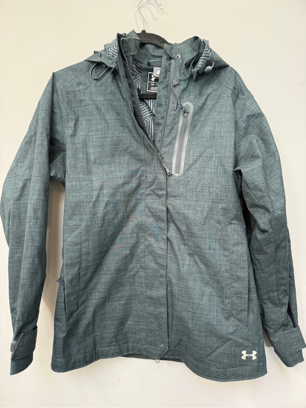 Under Armour Women's Heathered Teal Hooded Ski Jacket